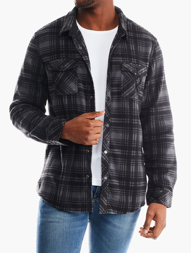MyRunway | Shop O'Neill Black Glacier Plaid Superfleece Flannel